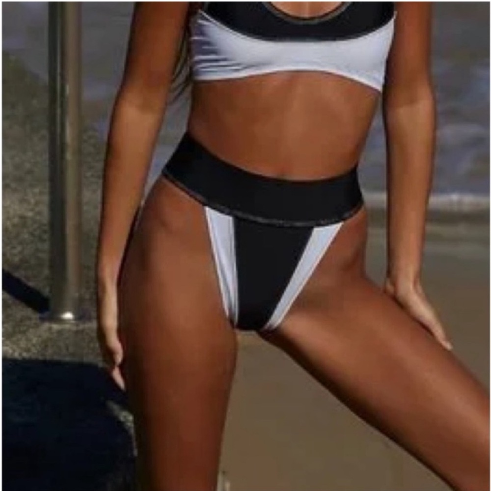 Free People FP Beach Dylan High Waist Colorblock Bikini Bottoms SZ XS NWOT